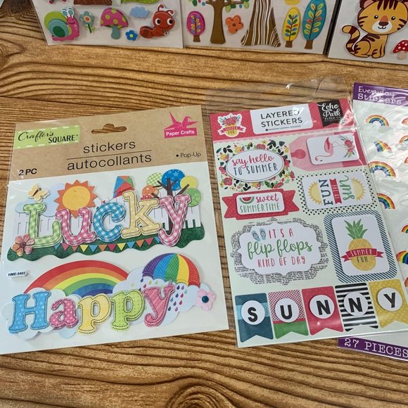 Sticker Lot of 15 packs Summer animals Easter cactus forest friends #3 - Picture 4 of 5